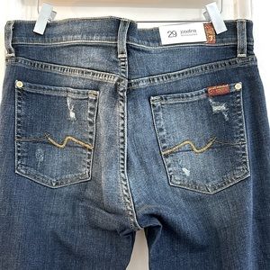 7 For All Mankind Josefina Feminine Boyfriend Jeans, Size 29